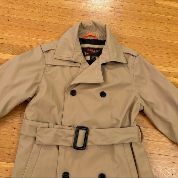 Hawks & Co Outfitters tan/beige toddler trenchcoat jacket - Picture 3 of 6
